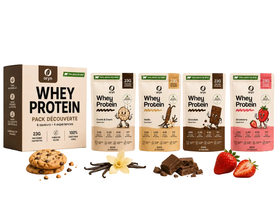 Pack découverte Oryn — 4 saveurs de whey protein